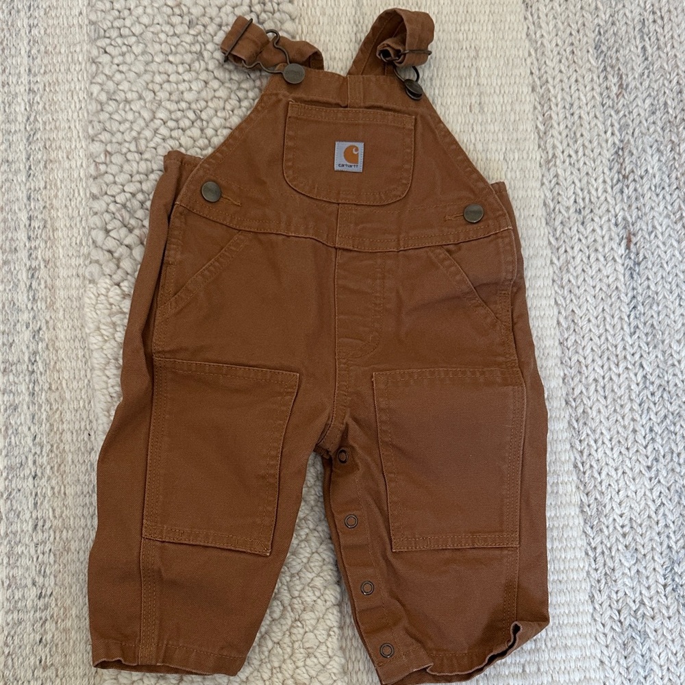 Carhartt Kids Rust Brown Canvas Overalls